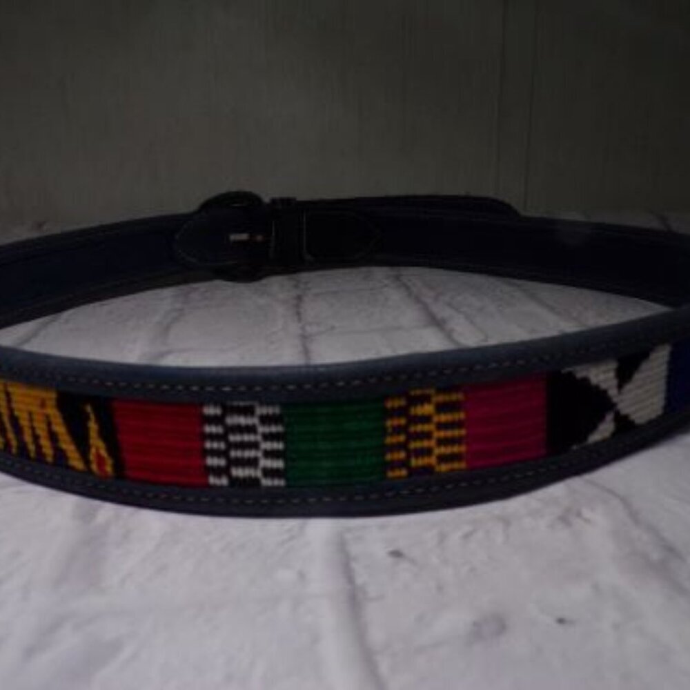 Belt Size 36 Kidcore Colorful Woven Tapestry Boho Hippie Aztec Ethnic